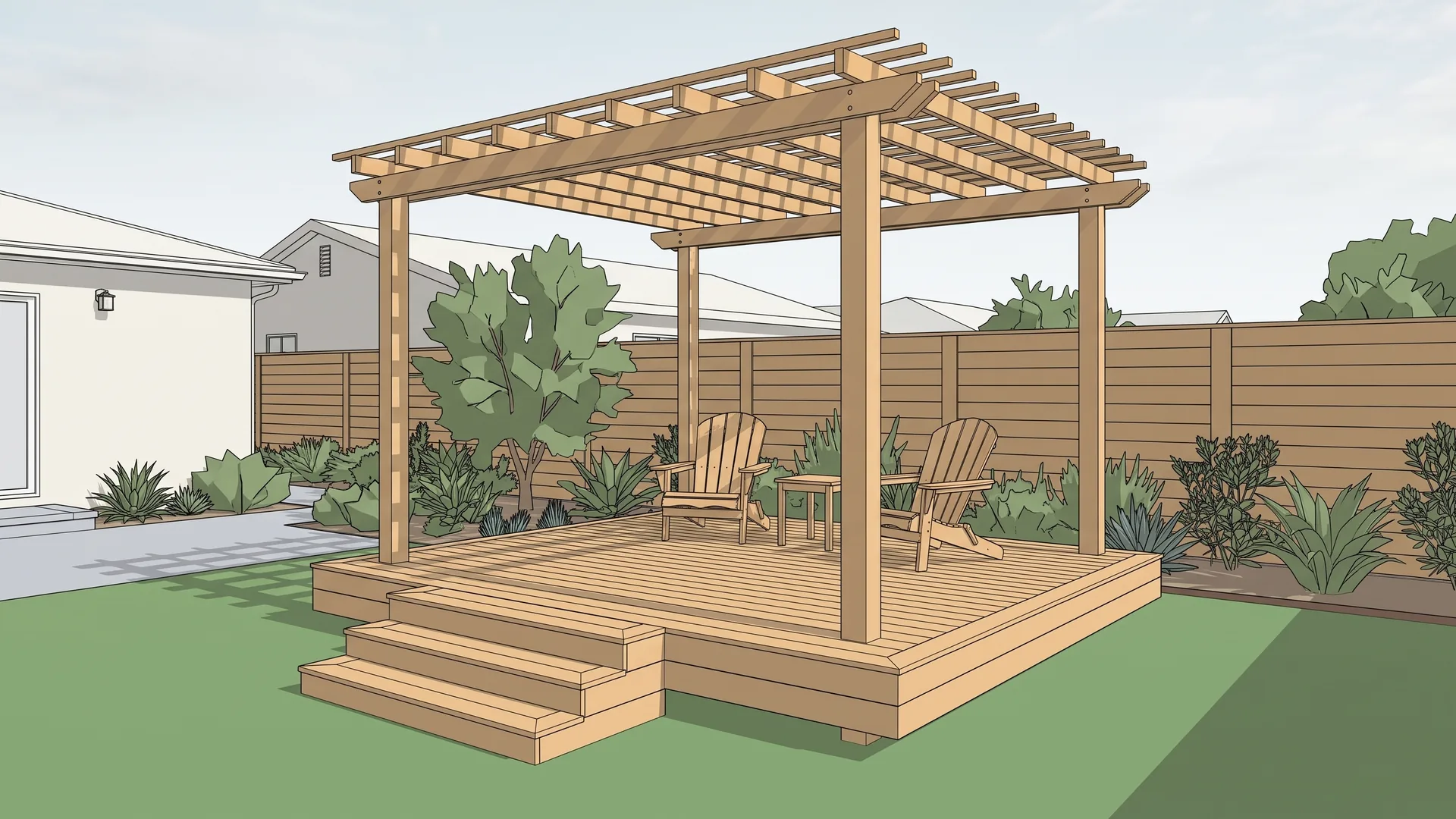 The same deck as a 3D model